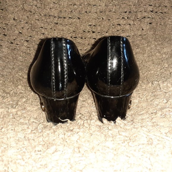 TORY BURCH-Annelise-Black Patent Leather Wedge - Picture 5 of 8